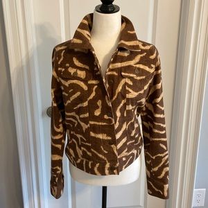 NWOT Ralph Lauren Jean Jacket Brown and Tan. Size Medium.
